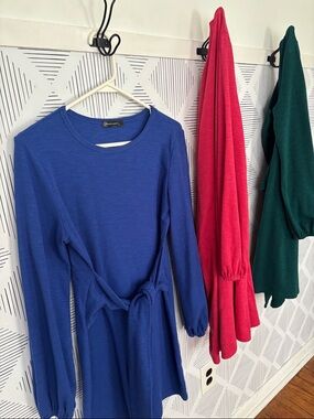 Dress Bundle! Crewneck- Blue, Green, Pink (Set of 3)